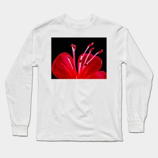 glowing vivid floral fantasy with delicate and intricate stamens Long Sleeve T-Shirt